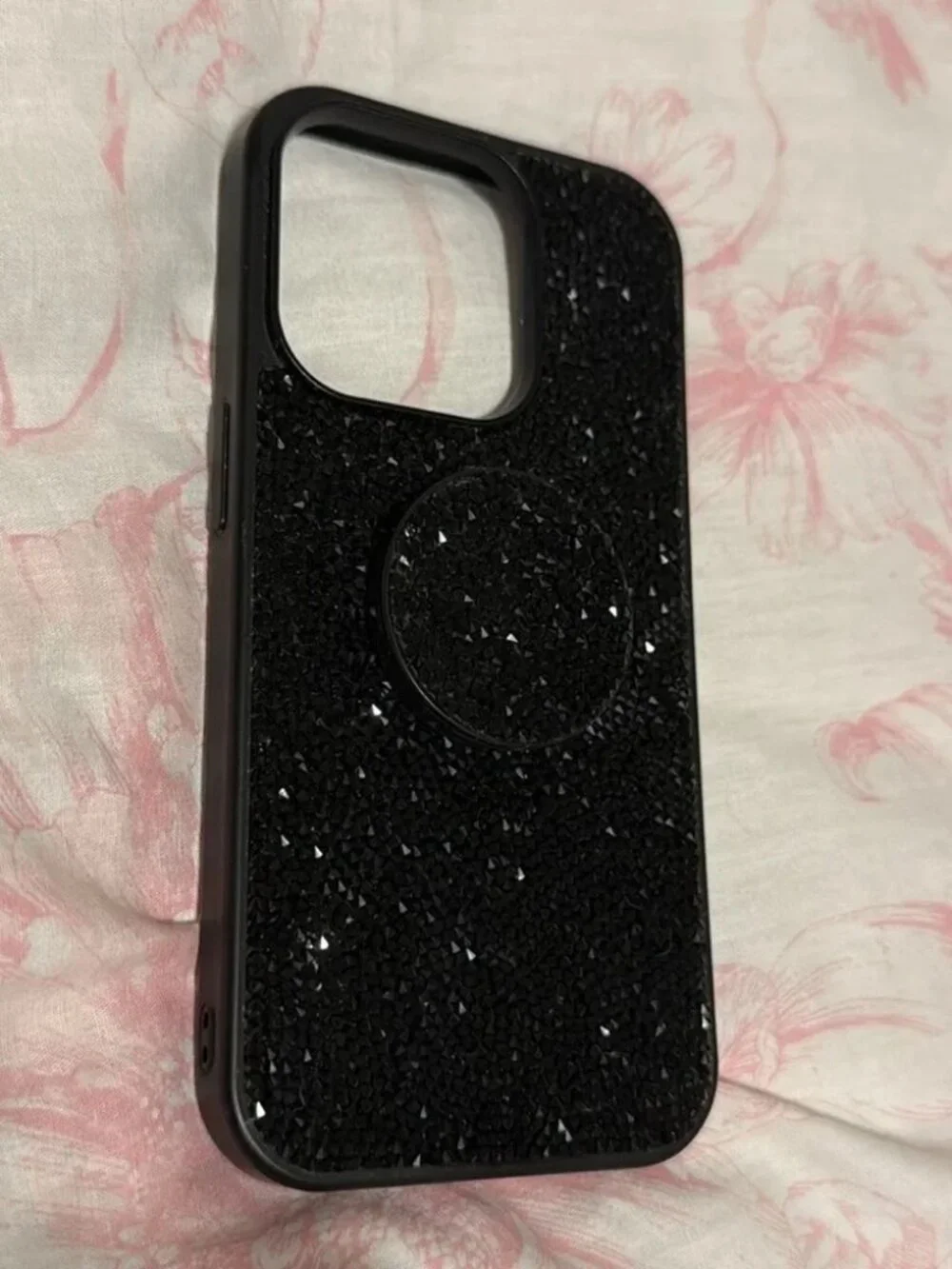 [BOGO] NWT Swarovski Black Rhinestone iPhone 14 Pro Case w/ Popsocket